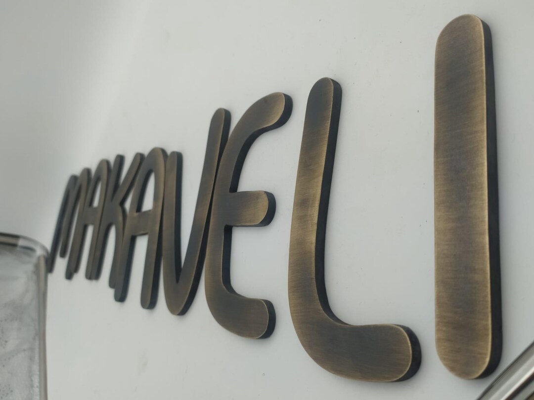 Antique Aged Brass Letters - Cast Brass Letters - Brushed Brass Letters ...