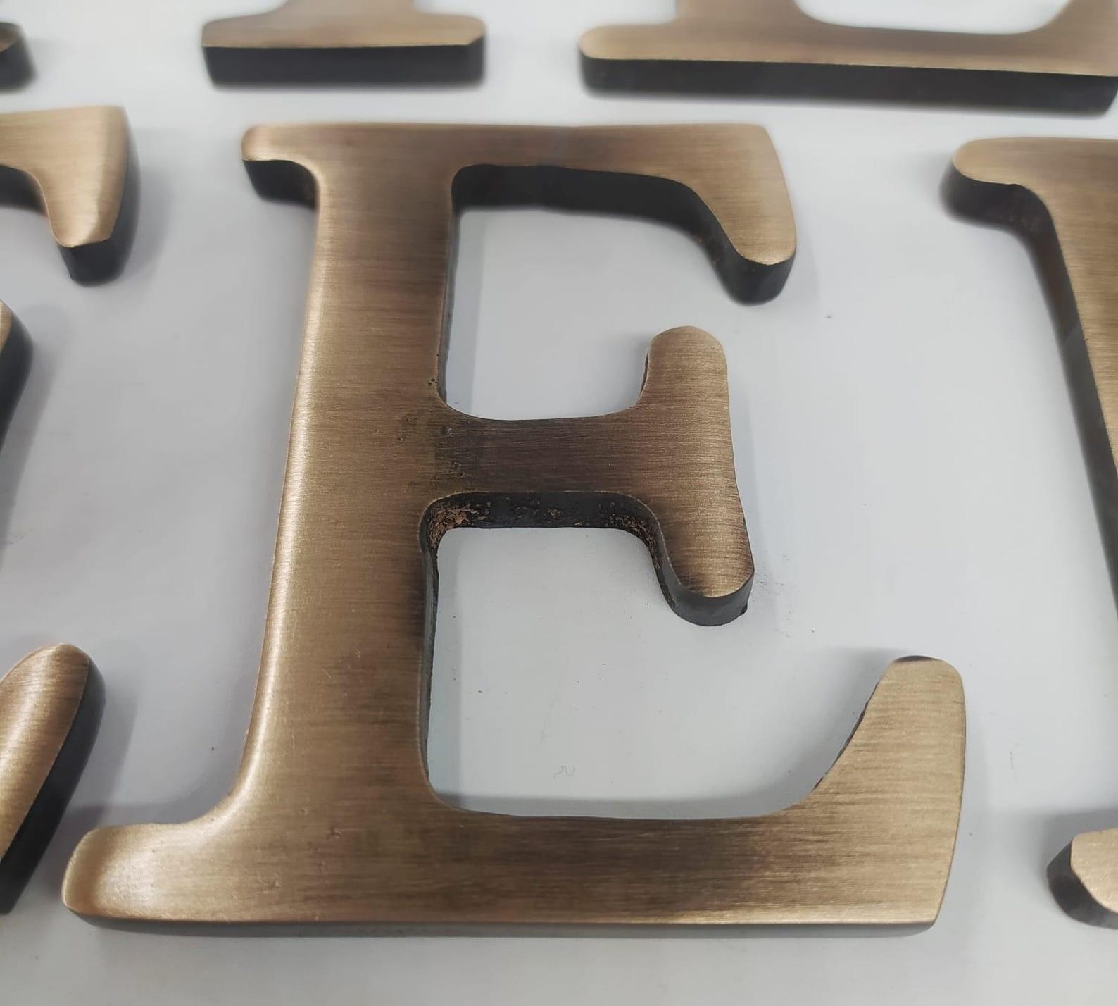 Solid Brass Lettering Brushed Brass Letters Antique Aged Brass Letters Polished Brass Letters ...