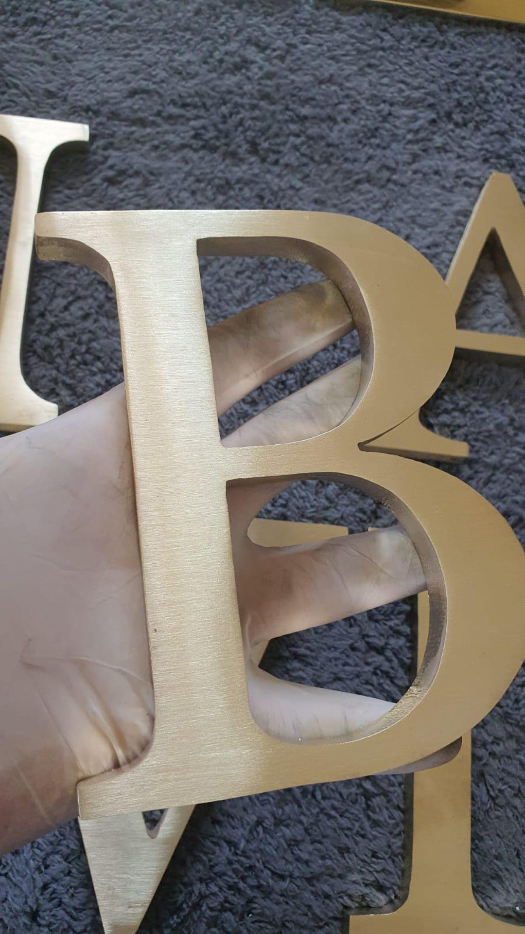 Custom Solid Cast Brass Letters: Polished, Unlacquered, or Aged - Etsy