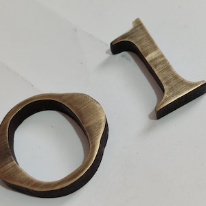 Antique Aged Brass Letters - Cast Brass Letters - Brushed Brass Letters ...