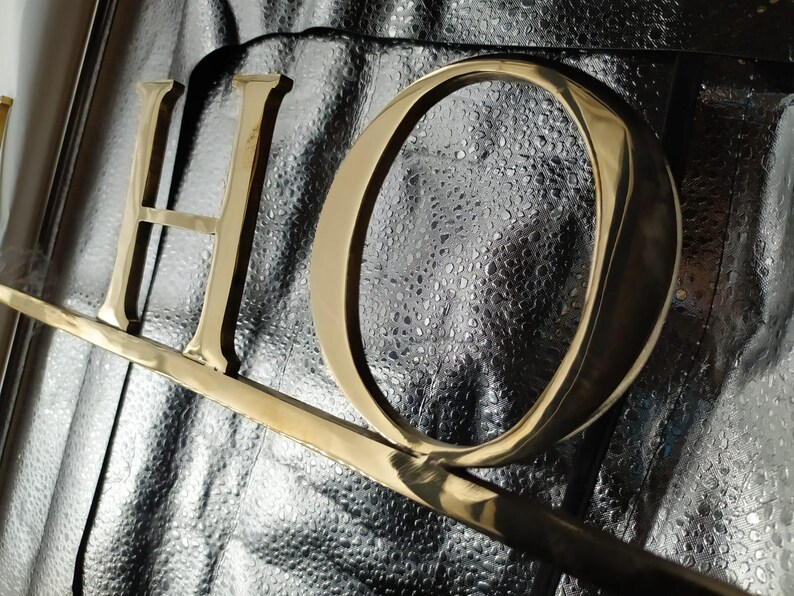 Handmade Polished Cast Brass Letters: Custom Wall Decor - Custom ...