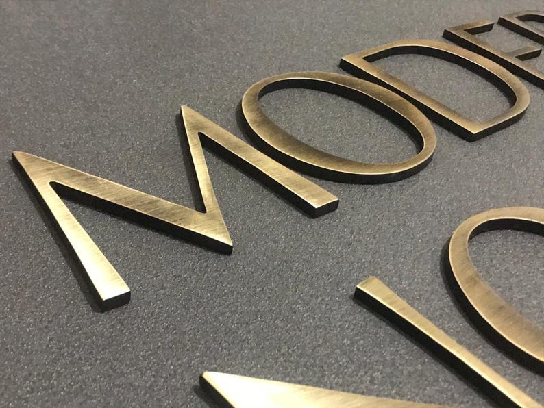Solid Brass Lettering Handmade Antique Brass Letters Custom Sign — Solid Cast Metal Vintage ...