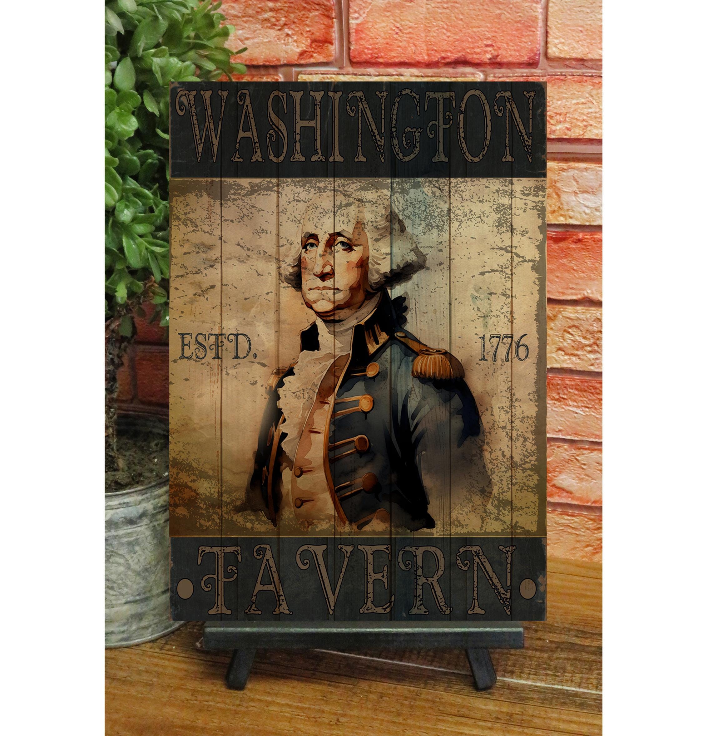 George Washington Metal Sign - Etsy