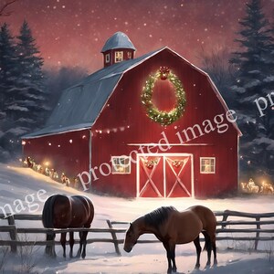 Old Red Barns Nigh Time ~ Download digital de arte Quatro imagens Ótimas para cartões, porta-copos, diários, projetos de sublimação,