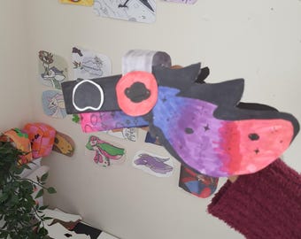 Handmade Galaxy Dragon Puppet: Articulated Cardstock Toy