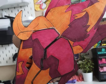 Handmade Paper Dragon Puppet: Aspen, Cardstock Art Toy