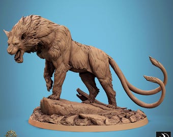 Great Lion | Large Beast DND, TTRPG Miniature | Premium, Highly-Detailed 12K 3D Print | Rescale Miniatures Sculpt