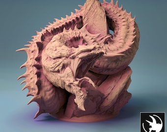 Jormungandr, Midgard Serpent | Premium, Highly-Detailed Tabletop Miniature | Rescale Miniatures Sculpt