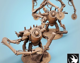 Steampunk Woodcutter Construct | Premium, Highly-Detailed Tabletop Miniature | 12K 3D Print |  Rescale Miniatures Sculpt