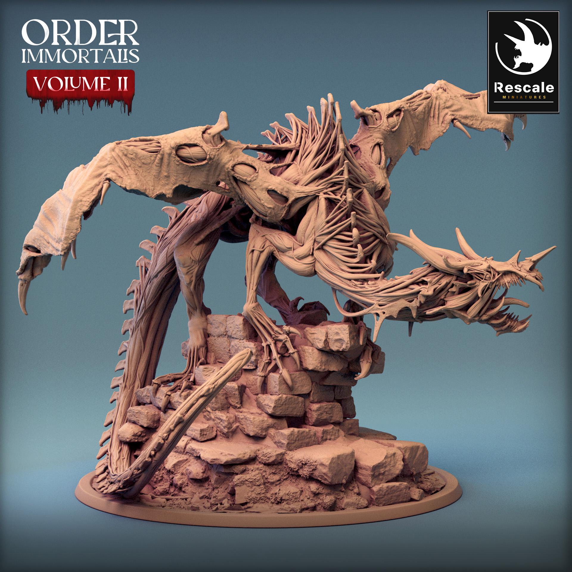 Immortalis Undead Dragon | Premium, Highly-Detailed Tabletop Miniature | 12K 3D Print |  Rescale Miniatures Sculpt