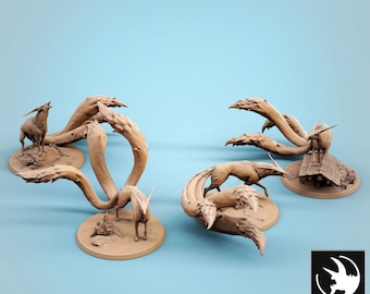 Kitsune, the Trickster Fox | Premium, Highly-Detailed Tabletop Miniature | 12K 3D Print |  Rescale Miniatures Sculpt