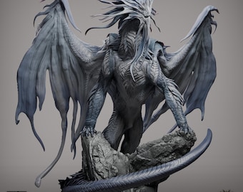 Bahamut | Epic Dragon DND, TTRPG Miniature | Premium, Highly-Detailed 12K 3D Print | Rescale Miniatures Sculpt