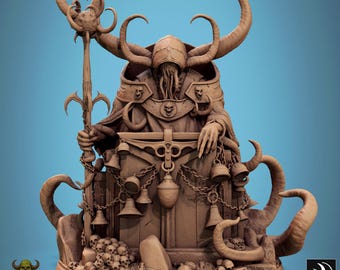 The Bellwarden | Aberrant Cleric DND, TTRPG Miniature | Premium, Highly-Detailed 12K 3D Print | Rescale Miniatures Sculpt