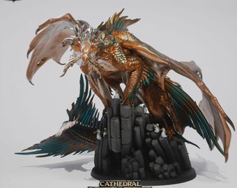 Bronze Dragon | Majestic Dragon DND, TTRPG Miniature | Premium, Highly-Detailed 12K 3D Print | Rescale Miniatures Sculpt