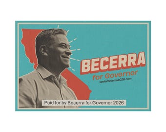 Xavier Becerra voor gouverneur 2026 Yard-bord