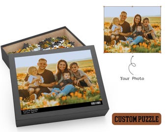 Custom Photo Puzzle Gift for Dad Mom and Family 252 Piece Jigsaw Personalized Family Photo Puzzle Fathers Day Birthday Christmas Gift Idea
