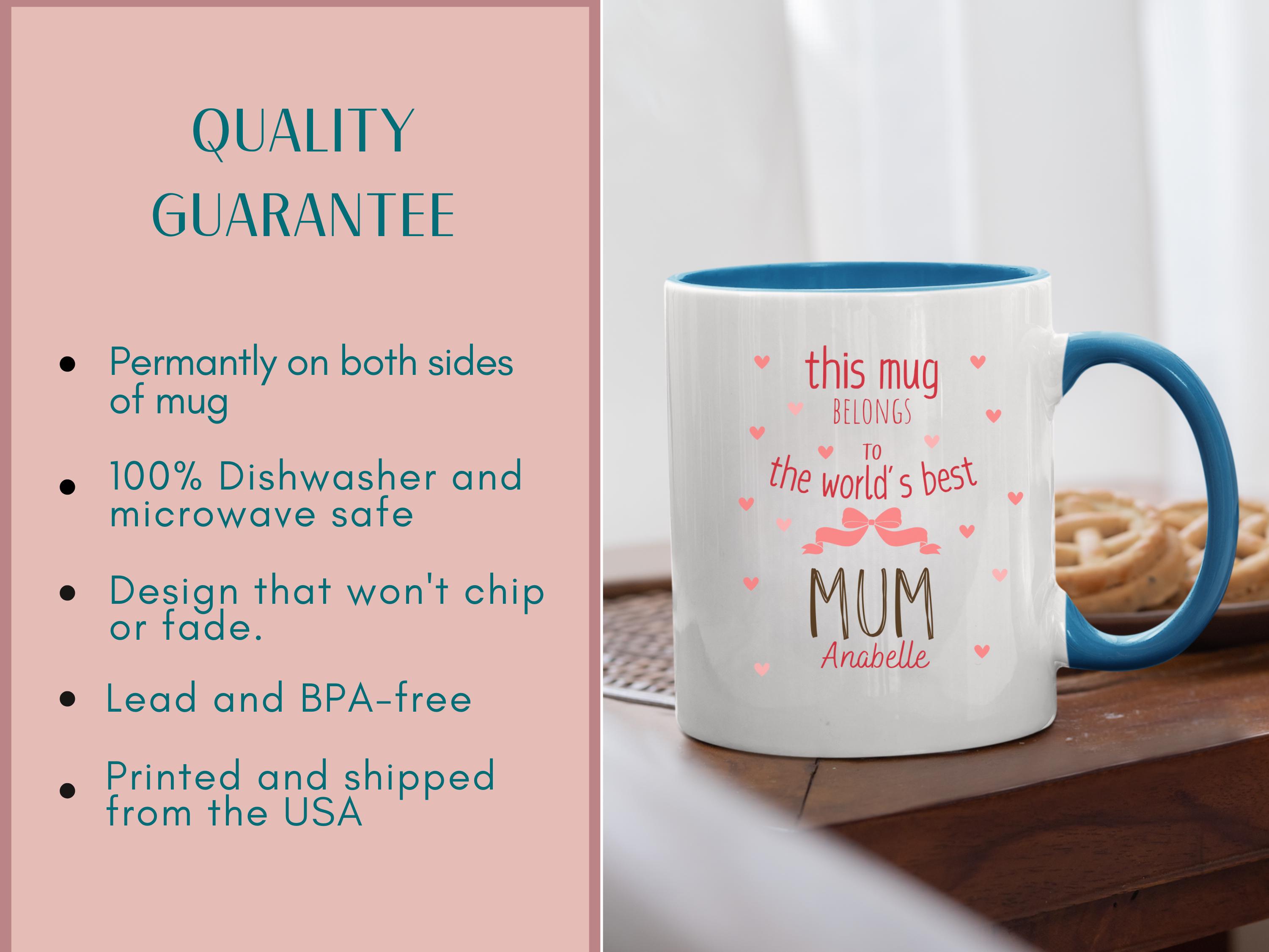 Personalised 'Best Mummy' Ceramic Coffee Mug - Pink, Novelty Birthday Gift For Mum From The Whistling Wren