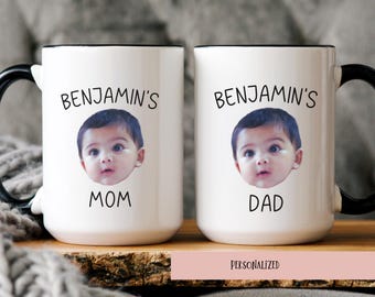 Custom Baby Face Mug for Mom or Dad Personalized Baby Photo Mug 1st Mother’s or Father’s Day Gift Custom Kids Face Mug Gift for New Parents