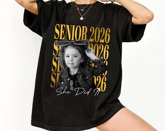 Vintage Graduation Shirt, Custom Retro Senior Night Matching Shirts, Senior 2026 Gifts, Class Of 2026 Mom Tee, a3237e8d