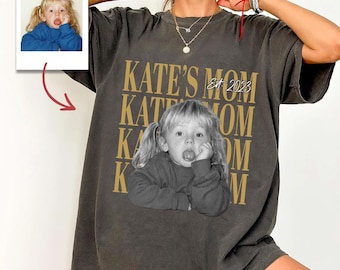 Personalized Mom Vintage Photo Shirt, Custom Mothers Day Shirt With Kids Photo, Custom Best Mom Ever Shirt, New Mom Gift, a412OfBc