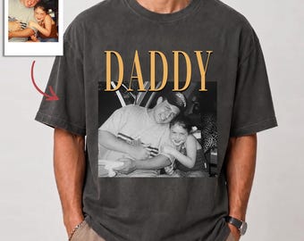 Custom Dad Vintage Photo Shirt, Personalized Fathers Day Shirt, Best Dad Ever Shirt, New Dad Gift, Funny Dad Shirt, aZ23EeKb