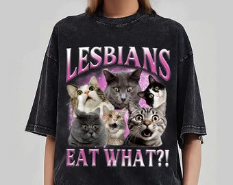 Lesben essen was ?! T-Shirt, Mewing Not Meowing, Tshirts Meme
