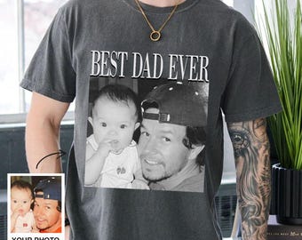 Custom Photo Shirt, Personalised Photo Dad Comfort Colors Shirt, Grandpa Gift, Fathers Day Gifts, aE24CdVb