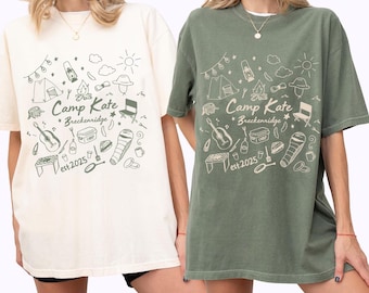 Coquette Camp Bachelorette Shirt, Wedding Party, and Bachelorette Gift, Custom camping shirt