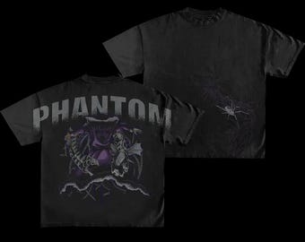 Chemise fantôme, troupe d'araignées, chemise délavée manga anime, cadeau pour fan d'anime, amateur d'anime