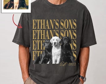 Custom Dad Vintage Photo Shirt, Personalized Fathers Day Shirt, Best Dad Ever Shirt, New Dad Gift, Funny Dad Shirt, a310Mf1b