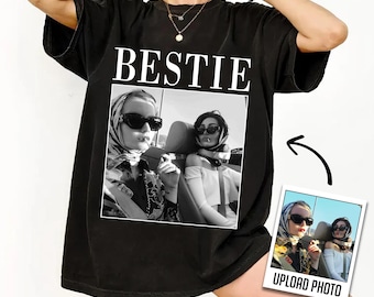 Personalised Bestie Shirt, Comfort Colors Custom Photo Best Friend Shirt, Custom photo shirt, personalized shirt