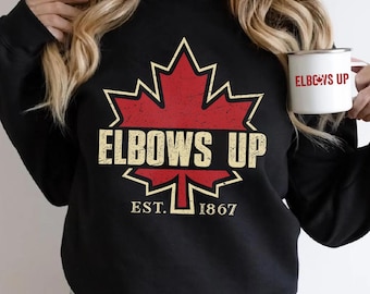 Chemise coudes levés, True North Strong and Free, Culture hockey canadienne, Chemise canadienne fière, Canada pas à vendre, Jamais le 51e État