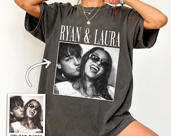 Personalized Couple Shirt, Vintage Couple Picture Shirt, Anniversary gift, Gift for boyfriend