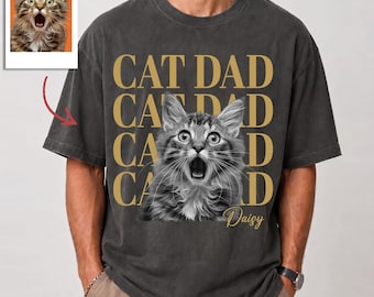 Custom Dad Vintage Photo Shirt, Personalized Fathers Day Shirt, Best Dad Ever Shirt, New Dad Gift, Funny Dad Shirt, aQ10GfOd