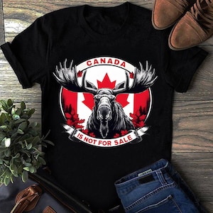 Kanada ist nicht zum Verkauf T-Shirt - Kanada Tag Shirt - 100% stolzer Kanadier - Herren oder Damen Patriotic Maple Leaf Mountains Moose Tshirt