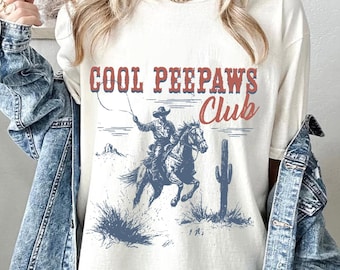 Cool PeePaws Club-shirt, cowboy-T-shirt, Best opa-T-shirt, Best Paw Paw-shirt