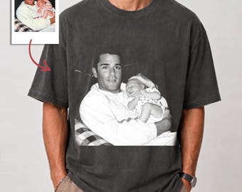 Custom Dad Vintage Photo Shirt, Personalized Fathers Day Shirt, Best Dad Ever Shirt, New Dad Gift, Funny Dad Shirt, aG175fVc