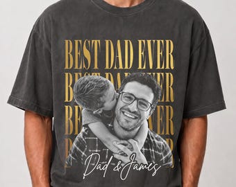 Custom Photo Dad Shirt Personalized Dad Picture Shirt, Funny shirt for dad, Fathers day shirt, Best Dad Ever Photo Tee, aI146e3b