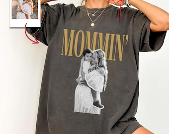 Personalized Mom Vintage Photo Shirt, Custom Mothers Day Shirt With Kids Photo, Custom Best Mom Ever Shirt, New Mom Gift, aF12WfEd