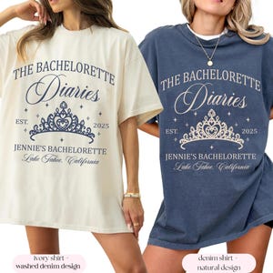 Custom Princess Bachelorette Shirt, Luxury Bach Diaries Matching Shirts, Bride Slumber Party Shirt