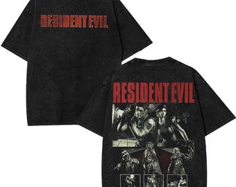 Vintage Washed Horror Game Tee, Retro Zombie Shirt, Game Gift for Fan