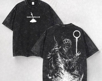 t-shirt vintage Lord of Cinder délavé, chemise de guerrier Dark Fantasy, cadeau pour fan de jeux
