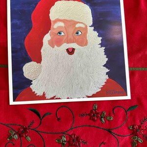 Santa Claus Christmas Art Print. Christmas aesthetic. Merry Christmas art print. Santa claus art. Christmas gift ideas. Saint nick art.