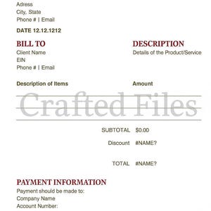 Excel Invoice Template