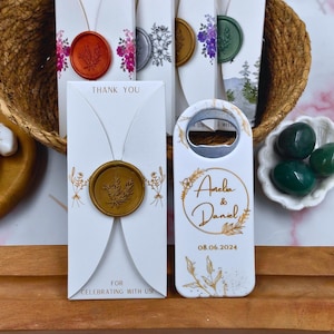 Personalized Wedding Favors: Bottle Opener Magnet, Custom Party Favor