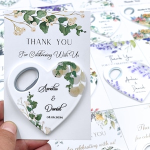 Personalized Bottle Opener Favors: Custom Wedding, Bridal, Baby Shower (20 Pcs)
