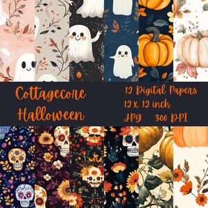 Cottagecore Halloween, Seamless Halloween, Halloween Paper, Digital Patterns, Halloween Prints, Cottagecore Digital, Seamless Patterns