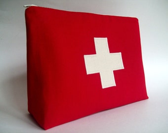 First aid bag 10"w x 7"h x 3"base  ORDER By DEC. 10th for CHRISTMAS delivery!!!