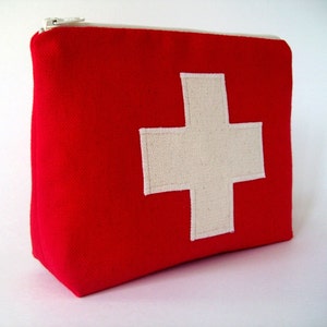 First aid bag 7&quot;w x 5&quot;h x 2&quot;base. Order by Dec. 10th for Christmas delivery!