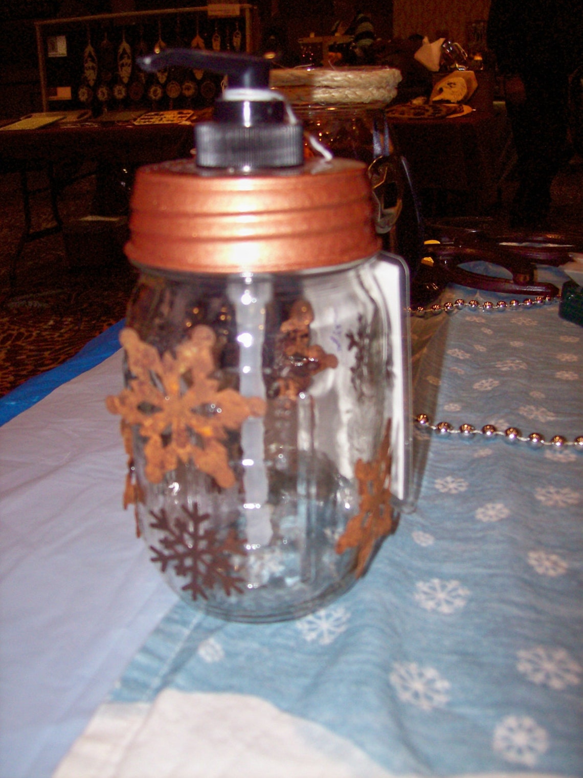 snowflake soap dispenser